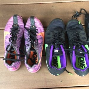 Nike Running Spikes size 8 two pairs